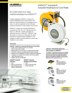 WD - inREACH Industrial Cord Reel datasheet