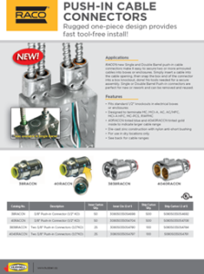 Push-in Cable Connectors Brochure-English