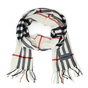 TOWN Plaid Scarf - White/Plaid