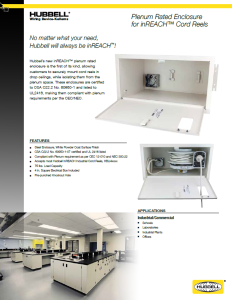 WD -  WLFR005 Plenum Rated Cord Reel Enclosures